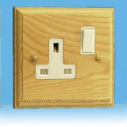 Kilnwood Socket, Wood Finish, Single