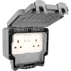 MK Outdoor Socket, Grey