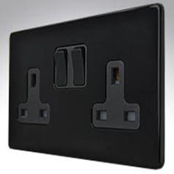 Socket, Screwless, Black