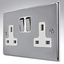 Socket, Slimline, Polished Chrome