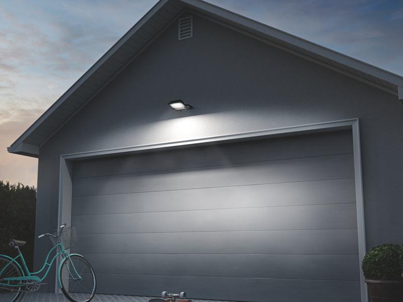 Garage with flood light