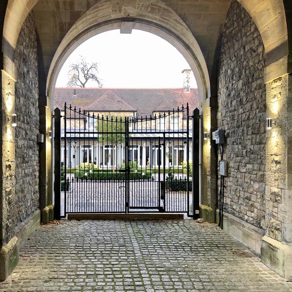 LED Up/Down lights in arched entrance